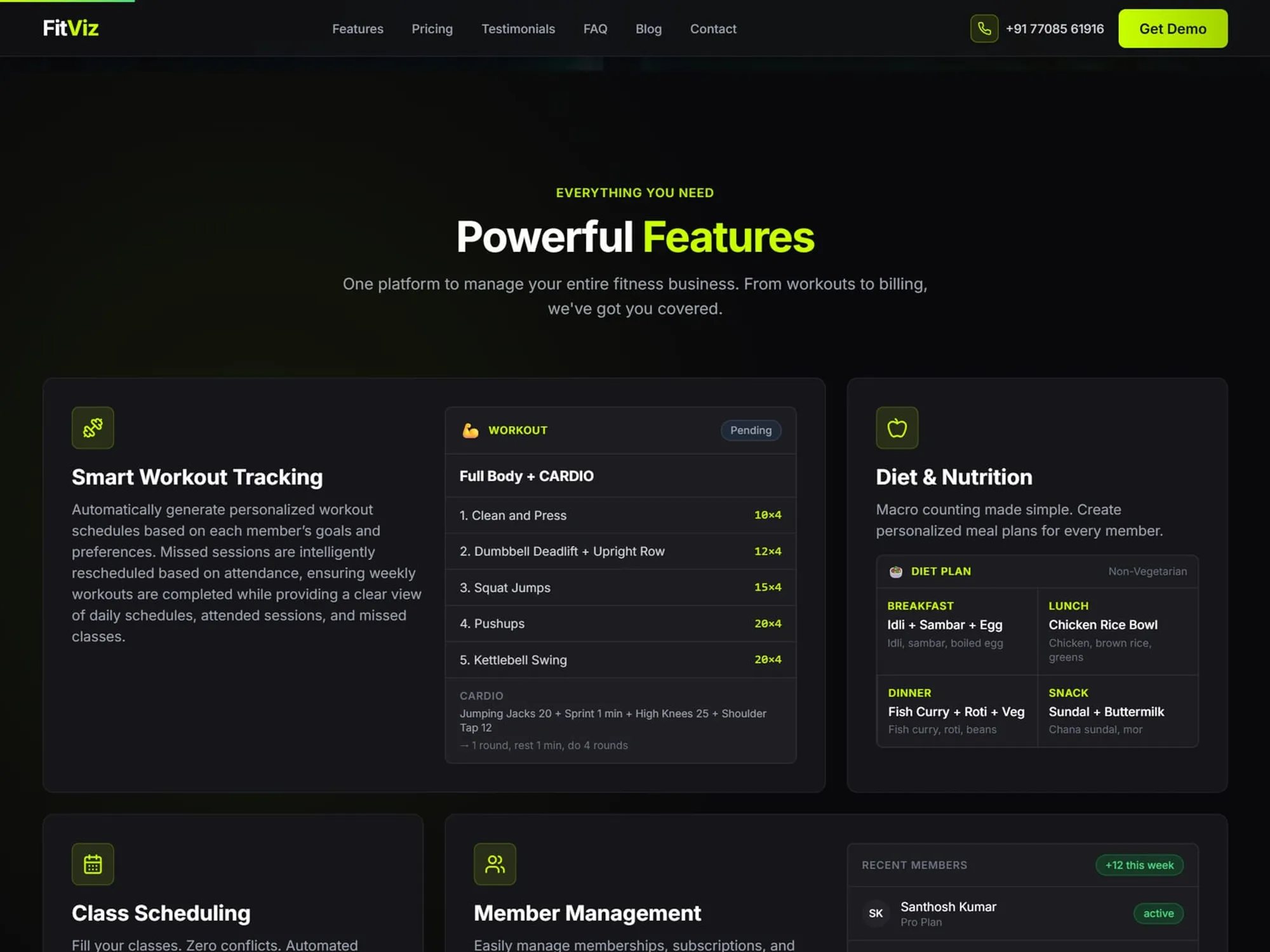 FitViz — Gym Management SaaS with AI Agents — image 3