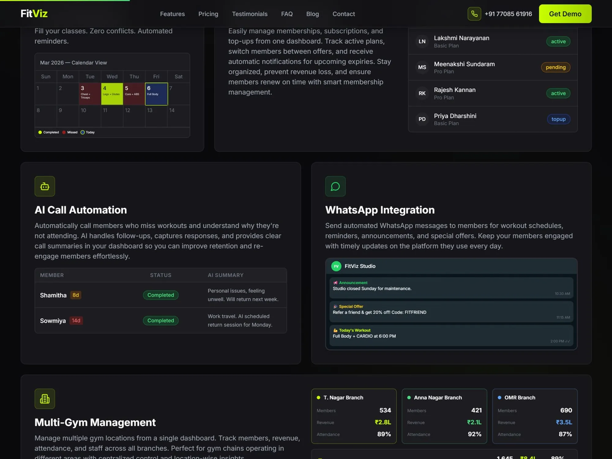FitViz — Gym Management SaaS with AI Agents — image 4