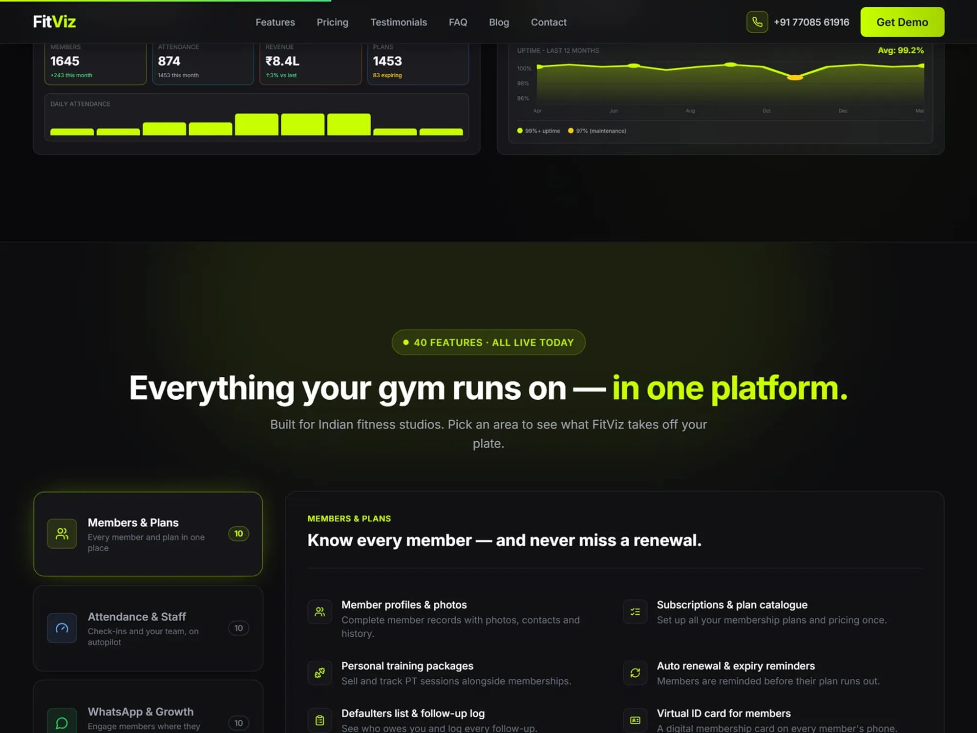 FitViz — Gym Management SaaS with AI Agents — image 5